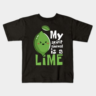 My Spirit Animal Is A Lime Funny Kids T-Shirt